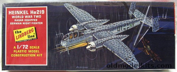 Lindberg 1/72 Heinkel He-219 Owl, 575-100 plastic model kit